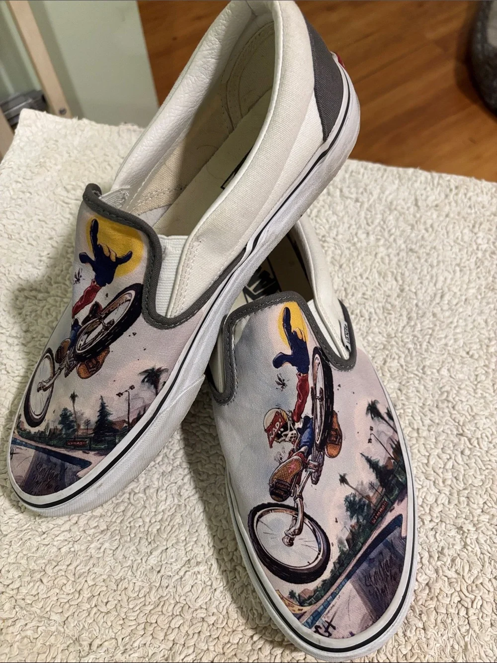 Custom Vans  Slip-On  featuring BMX 